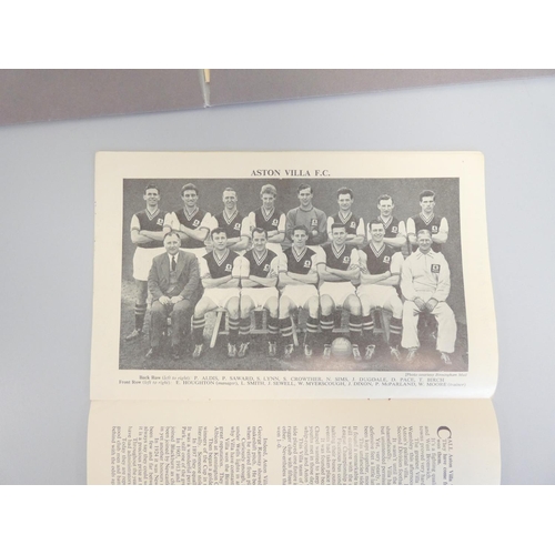 399 - Two FA Manchester United football programmes consisting of a pre disaster ''Busby Babes'' Aston Vill... 