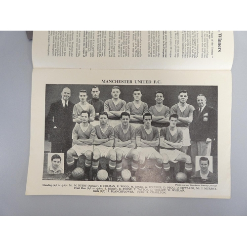 399 - Two FA Manchester United football programmes consisting of a pre disaster ''Busby Babes'' Aston Vill... 