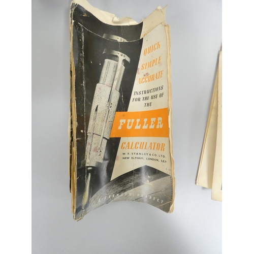 389 - A cased Stanley & Co bakelite handled Fuller Calculator, with pamphlet and original box.