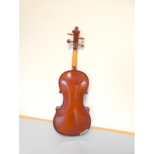 415 - Contemporary 3/4 violin by Primavera, spruce top with two piece maple back. With case and bow.