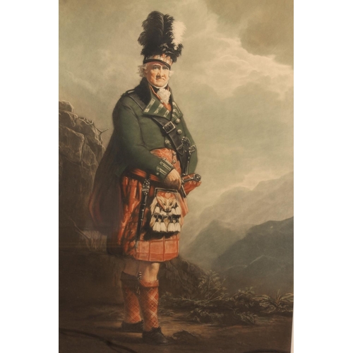 413 - After SIR HENRY RAEBURN RA (1756-1823), The McNab, coloured print, pencil signed 'H MacBeth Raeburn'... 