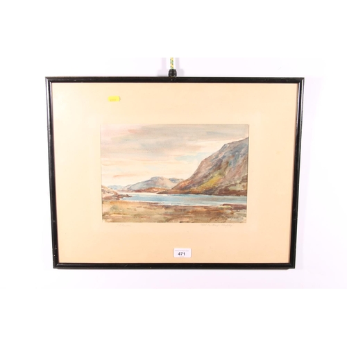 471 - JOHN KIDD MAXTON (Scottish 1878-1942), Loch Na Craig Aberfeldy, watercolour, signed lower right and ... 