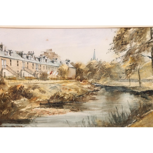 492 - ANTHONY FINLAY DA Dip TP FRSA RIBA ARIAS MRTPI, The Colonies Stockbridge Edinburgh, watercolour, sig... 