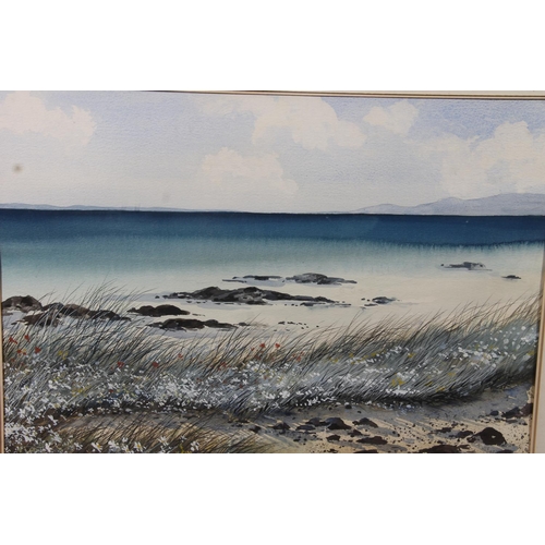 499 - DAVID GRAHAM, West Coast Shoreline near Arisaig 1987, watercolour, signed and dated 1986 lower right... 