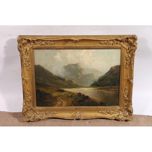 19TH CENTURY SCHOOL, Loch Lomond, oil painting on canvas, signed lower ...