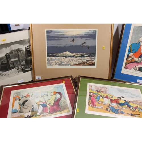 429 - WINSTON MORGAN, Moonlight Flight, coloured print, pencil signed lower right, Warwick Galleries blind... 