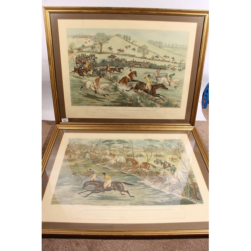 442 - CHARLES HUNT, Northampton Grand National Steeple Chase 1840 Plate 2 The Brook and Plate 3 The Fence,... 