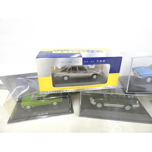 158 - Various boxed diecast including Passat, Triumph Herald, Hillman Avenger and Fiat 128.