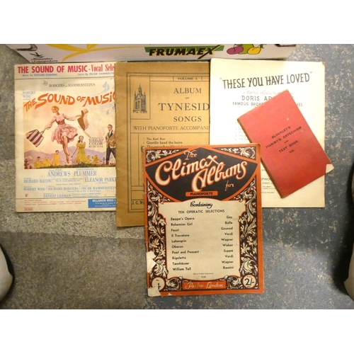 167 - Box of vintage sheet music.