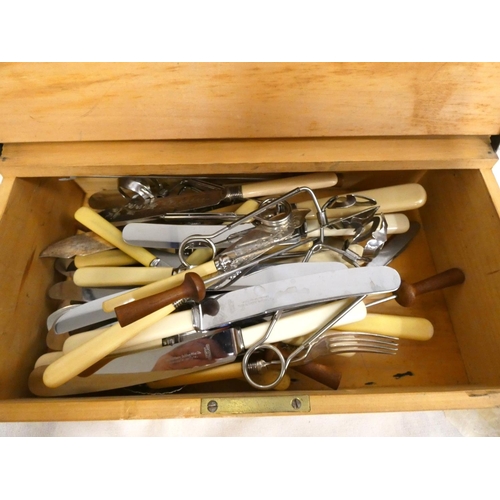 170 - Box of bone handled cutlery.