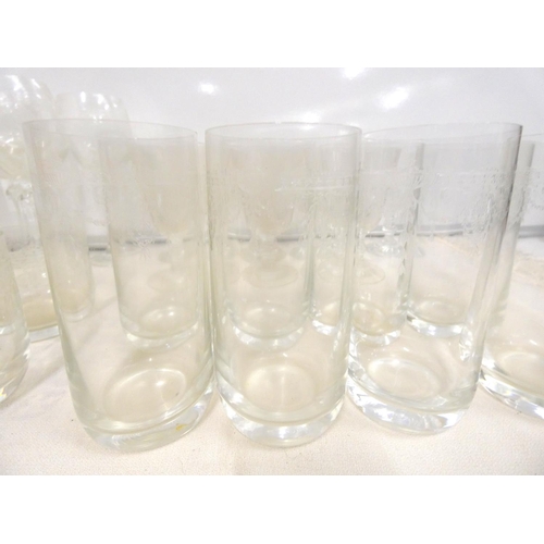 190 - Large suite of Laura Ashley glassware including tumblers, balloons etc.