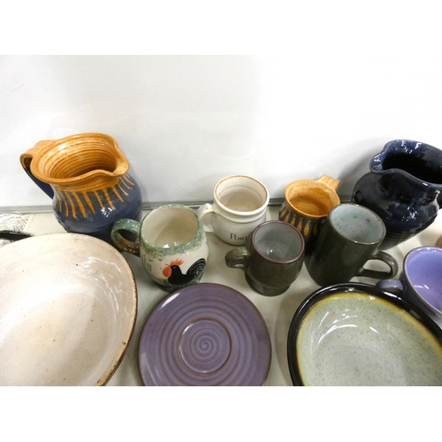 197 - Collection of Studio Pottery including Purbeck Pottery.