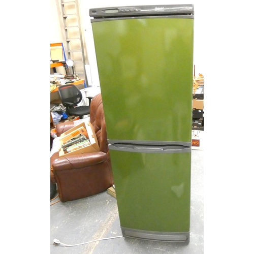 223 - Large green Hotpoint fridge freezer