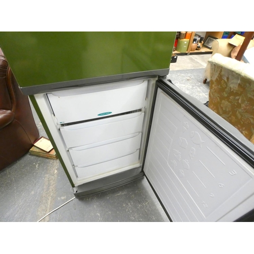 223 - Large green Hotpoint fridge freezer