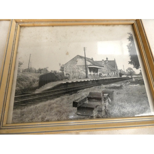 241 - Box of vintage prints and steam train related photos.