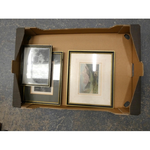 241 - Box of vintage prints and steam train related photos.