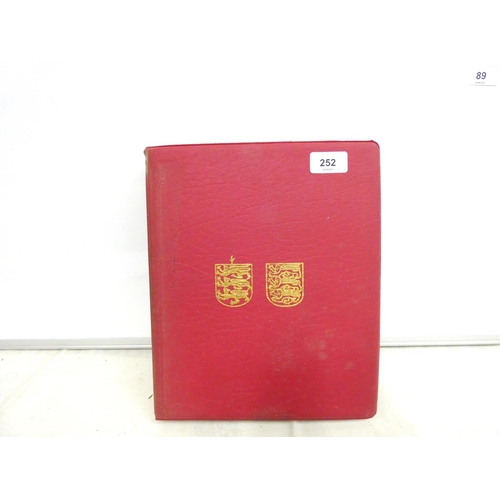 252 - Channel Islands stamp album - Guernsey, Sake, Jersey.