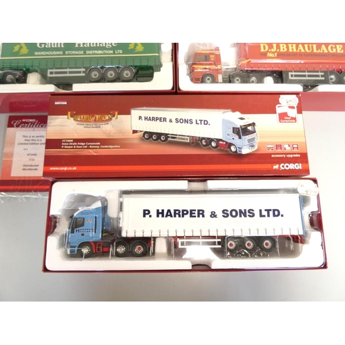 119 - Corgi Classics. Three boxed Hauliers of Renown models to include MAN TGA Curtainside Gault Haulage C... 