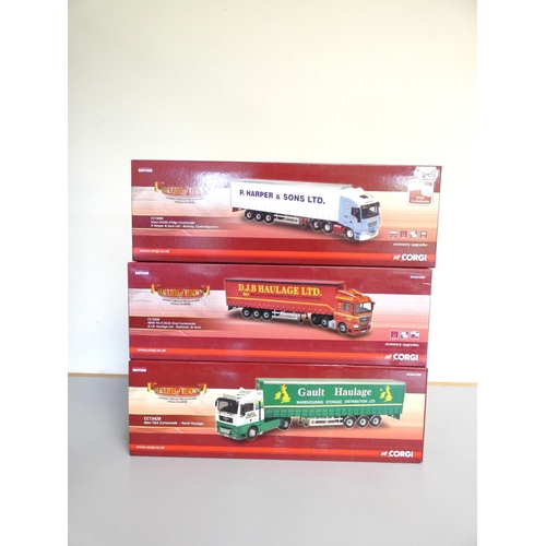 119 - Corgi Classics. Three boxed Hauliers of Renown models to include MAN TGA Curtainside Gault Haulage C... 