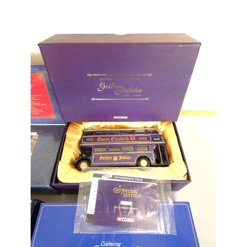 120 - Corgi. Four Royal Commemorative boxed models to include QEII Diamond Jubilee set 1288 / 5000, 2011 W... 