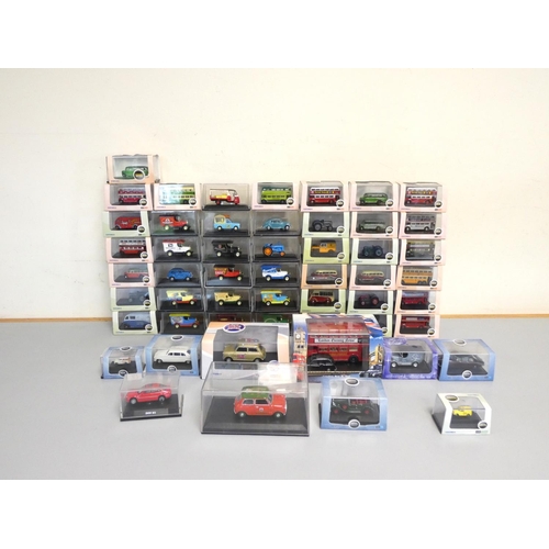 129 - Oxford Diecast Ltd. Box of 1:76 railway scale and other model vehicles to include Milk Float Co-Op 7... 