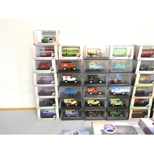 129 - Oxford Diecast Ltd. Box of 1:76 railway scale and other model vehicles to include Milk Float Co-Op 7... 