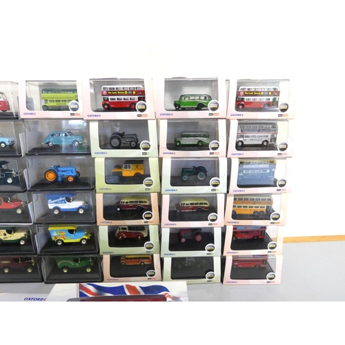 129 - Oxford Diecast Ltd. Box of 1:76 railway scale and other model vehicles to include Milk Float Co-Op 7... 