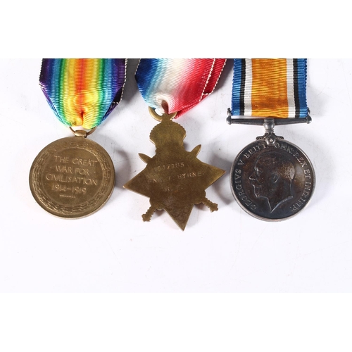 1273 - Medals of 117183 Pioneer T Byrne of the Royal Engineers comprising WWI war medal, victory medal and ... 