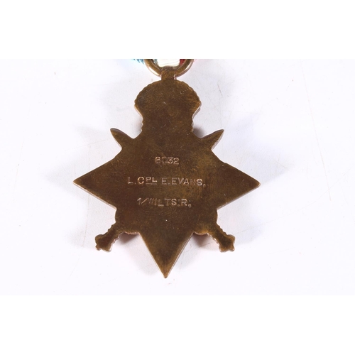 1335 - Medal of 6032 Lance Corporal Edwin Evans of the 1st Battalion (The Duke of Edinburgh's) Wiltshire Re... 