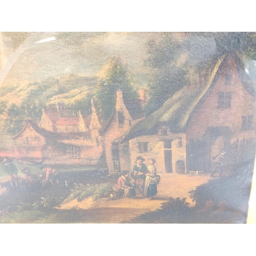 266 - Flemish School 19th CenturyRiver and Landscape scene with figuresOil on canvas48cm x 64cm.... 