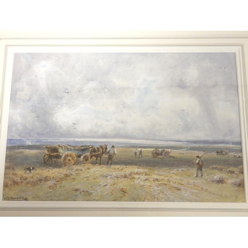 280 - William Manners (British 1860-1930)Agricultural coastal scene.Watercoloursigned lower left corner44c... 