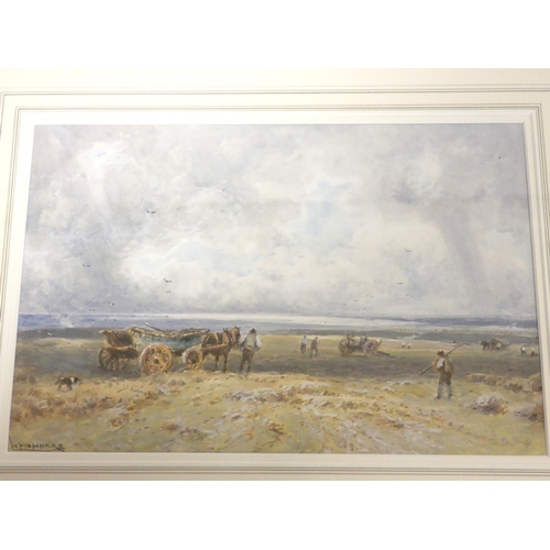 280 - William Manners (British 1860-1930)Agricultural coastal scene.Watercoloursigned lower left corner44c... 