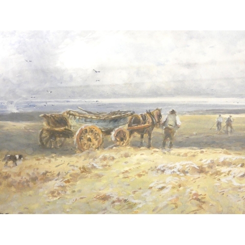 280 - William Manners (British 1860-1930)Agricultural coastal scene.Watercoloursigned lower left corner44c... 