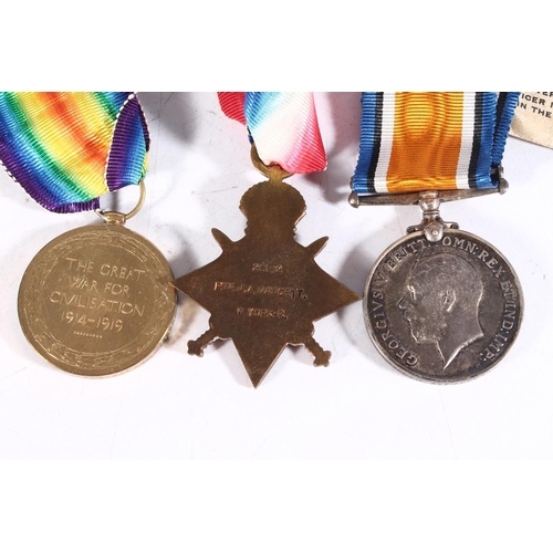 1171 - Medals of 20102 Private John Albert Fawcett of the 9th Battalion West Yorkshire Regiment (Prince of ... 