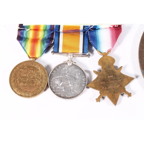 1192 - Medals of 446 Private Alexander Drummond of A Company 1st/4th Battalion King's Own Scottish Borderer... 