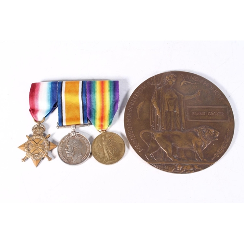 1193 - Medals of 7288 Private Frank Croker of the 6th Battalion Kings Own Scottish Borderers KOSB, who died... 