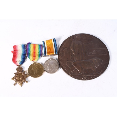 1200 - Medals of 15863 Private Donald Stuart Munro of the 2nd Battalion King's Own Scottish Borderers KOSB,... 