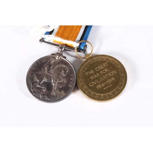 1357 - Medals of 32281 Private F Wilson of the Highland Light Infantry, comprising WWI war medal and victor... 