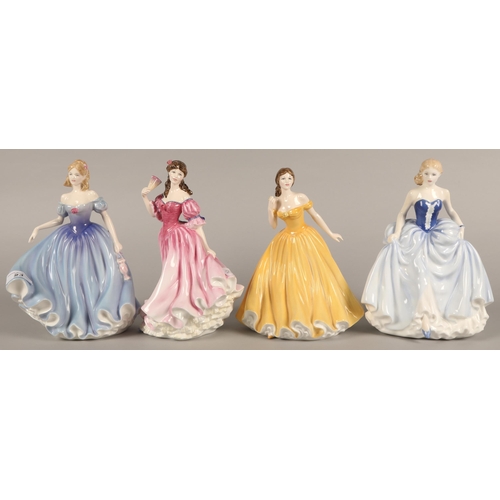 23 - Four Royal Doulton figurines including Melissa HN3977, Lauren HN3975, Susan HN4532, and Elizabeth HN... 