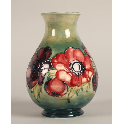 165 - Moorcroft poppy design vase, signed to base, 21cm h