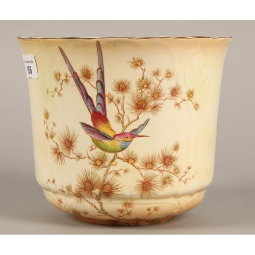 166 - Crown Ducal ware planter with bird design