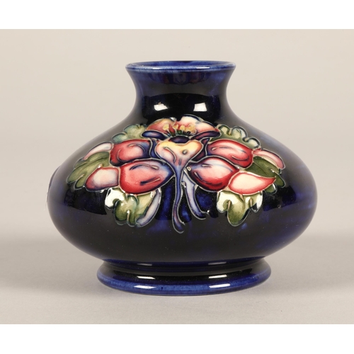 184 - Moorcroft orchid design vase, 9cm h