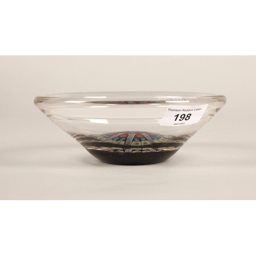 198 - Millefiori irregularly shaped glass bowl