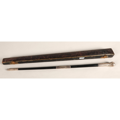 206 - Conductor's baton with hallmarked silver detailing, London 1900, 'Presented to Mr Allan Craig, Condu... 