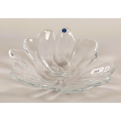 223 - Royal Copenhagen crystal bowl, diameter approx. 30cm