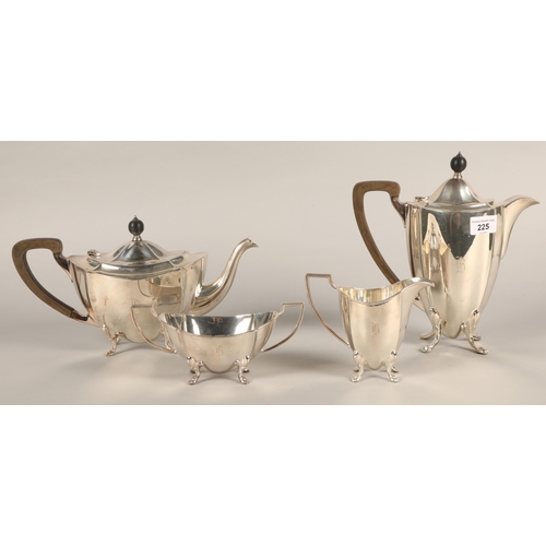 225 - Four piece EPNS tea set