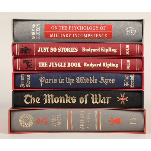 227 - Six Folio Society books to incl. The Monks of War, Carthage: A History, The Jungle Bo... 