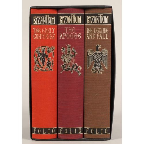 230 - Folio Society, three vols. Byzantium by John Julius Norwich