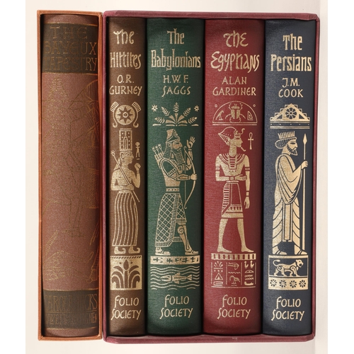 233 - Folio Society books to include Empires of the Near East & The Bayeux Tapestry... 