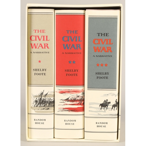 234 - Folio Society - three vols. The Civil War: A Narrative by Shelby Foote